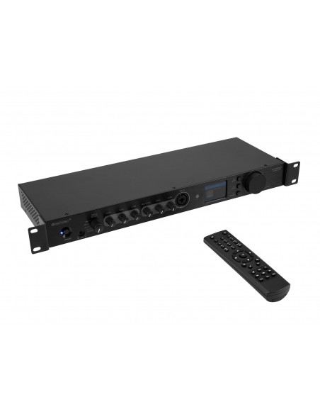 Pré-amplificador OMNITRONIC EP-220NET com Internet Radio, DAB+ e Bluetooth