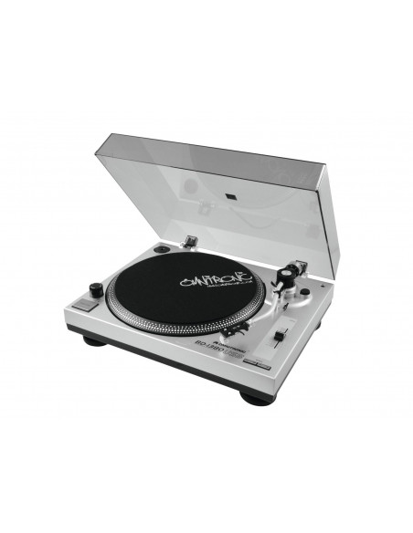 OMNITRONIC BD-1380 USB Turntable sil - Gira discos