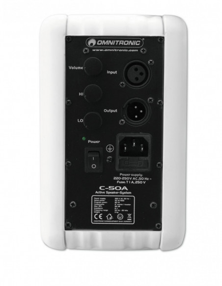 OMNITRONIC C-50A active white 2x Colunas Passivas