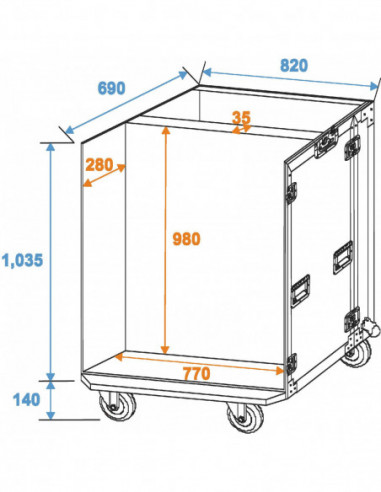 ROADINGER Flightcase 8x CLA-228