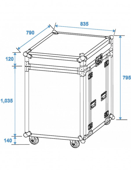 ROADINGER Flightcase 8x CLA-228