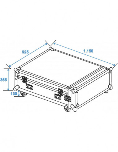 ROADINGER Flightcase 4x CLA-228