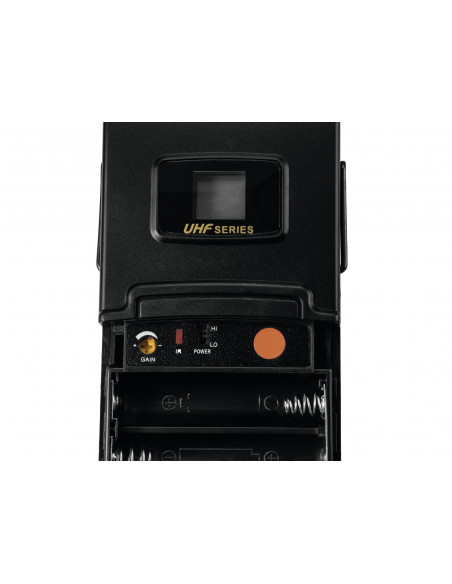 OMNITRONIC UHF-502 Bodypack incl. 823-832MHz Lavalier (CH B orange)