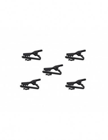 OMNITRONIC Microphone Cable Clip, black 5x