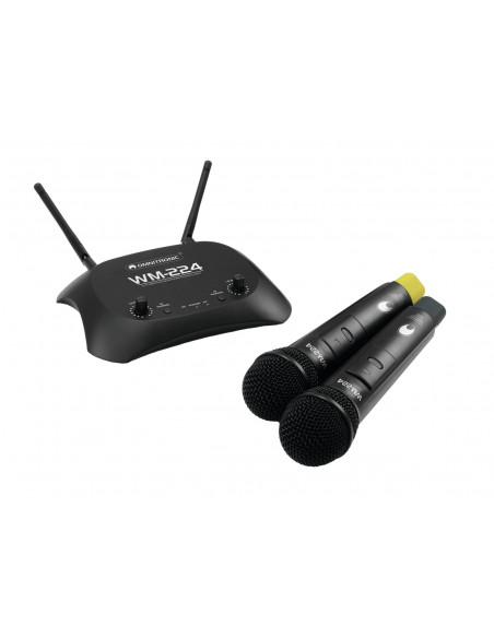 OMNITRONIC WM-224 2-Channel Wireless Microphone System 2.4GHz