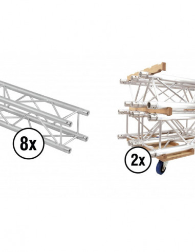 ALUTRUSS Set QUADLOCK QL-ET34-2000 + Truss transport board