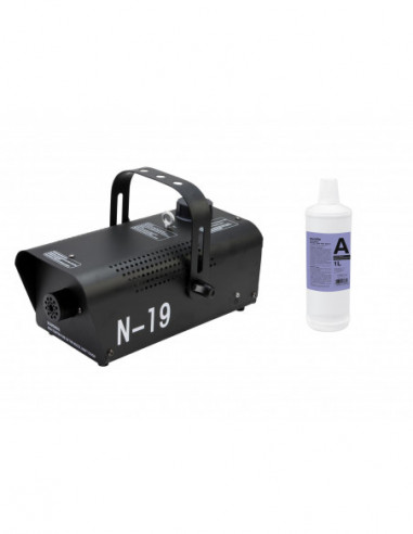 EUROLITE Set N-19 Smoke machine black + A2D Action smoke fluid 1l