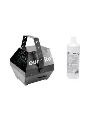 EUROLITE Set B-100 Bubble machine black DMX + bubble fluid 1l