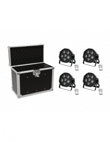 EUROLITE Set 4x LED SLS-603 + Case EC-SL4M size M