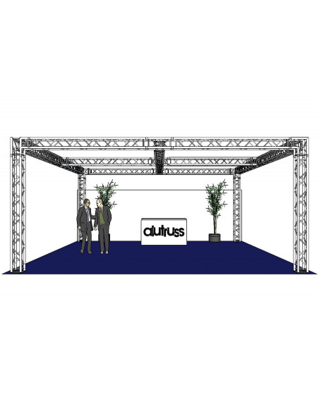 ALUTRUSS Truss set QUADLOCK 6082 square 7.71x7.71x3.5m (WxDxH)