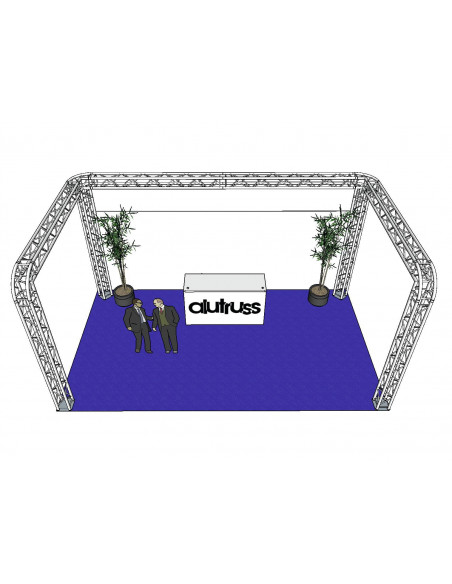 ALUTRUSS Truss set QUADLOCK 6082R U-Figure 7x4x3.5m (WxDxH)