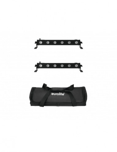 EUROLITE Set 2x LED BAR-6 QCL RGBA + Soft Bag