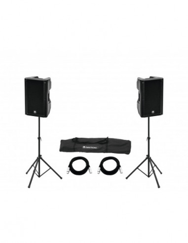 OMNITRONIC Set 2x XKB-212A + Speaker Stand MOVE MK2