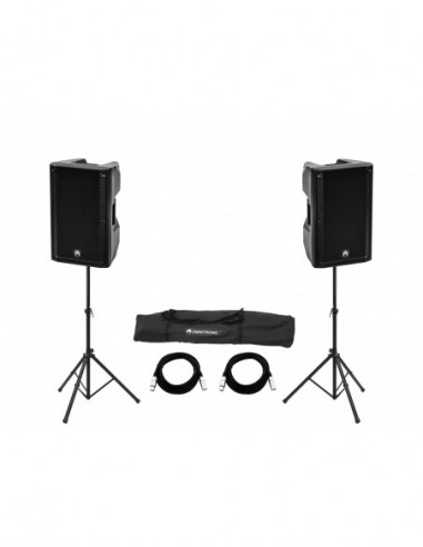 OMNITRONIC Set 2x XKB-215A + Speaker Stand MOVE MK2