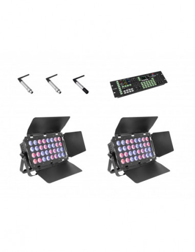 EUROLITE Set 2x Stage Panel 32 + Color Chief + QuickDMX transmitter + 2x receiver