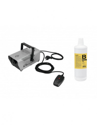 EUROLITE Set N-10 silver + B2D Basic smoke fluid 1l