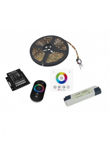 EUROLITE Set LED Strip RGB 5m + RF Controller + Wandpanel + Trafo 24V