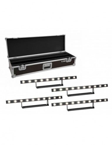 EUROLITE Set 4x LED STP-10 Sunbar 3200K 10x5W Light Bar + Case