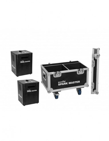 EUROLITE Set 2x Spark Master + Case