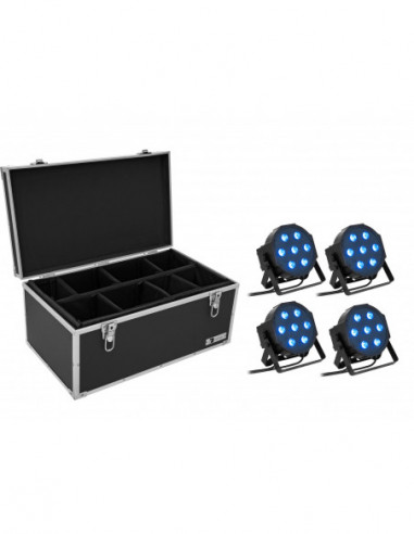 EUROLITE Set 4x LED SLS- QCL Floor + Case TDV-1