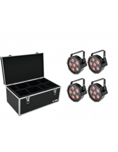 EUROLITE Set 4x LED SLS-6 TCL Spot + Case TDV-1