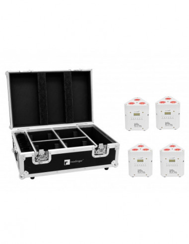 EUROLITE Set 4x AKKU TL-3 TCL white + Case with charging function