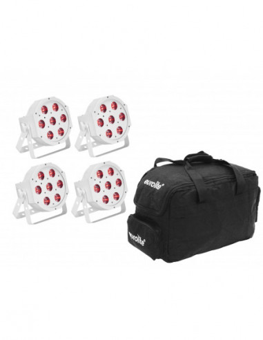 EUROLITE Set 5x LED SLS-7 HCL Spot white + Soft Bag