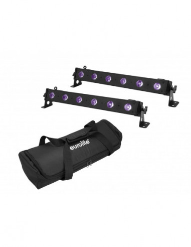 EUROLITE Set 2x LED BAR-6 UV Leiste + Soft-Bag