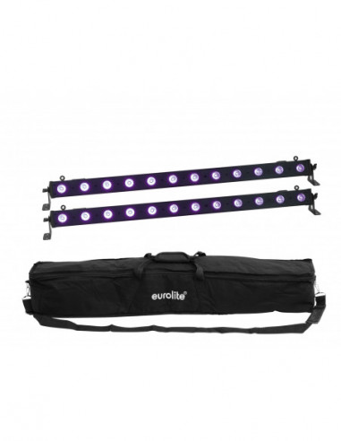 EUROLITE Set 2x LED BAR-12 UV Bar + Soft-Bag