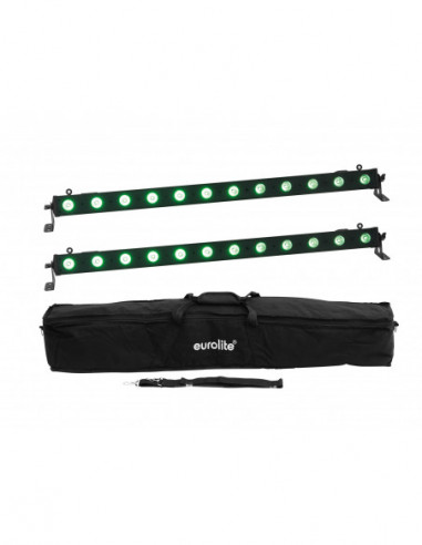 EUROLITE Set 2x LED BAR-12 QCL RGB+UV Bar + Soft-Bag