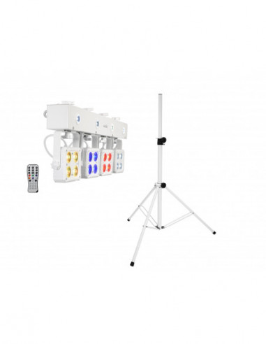 EUROLITE Set LED KLS-180 white + BS-2 EU Loudspeakerstand white