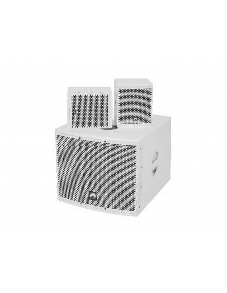 OMNITRONIC Set MOLLY-12A Subwoofer active + 2x MOLLY-6 Top 8 Ohm, white