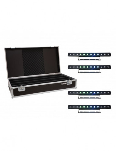 EUROLITE Set 4x LED PIX-12 QCL Bar + Case