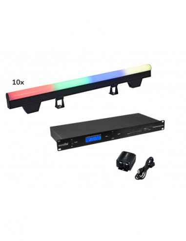 EUROLITE Set 10x LED PT-100/32 Pixel DMX Tube + DMX Software