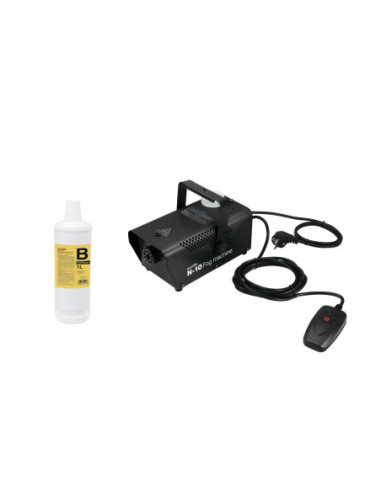 EUROLITE Set N-10 black + B2D Basic smoke fluid 1l