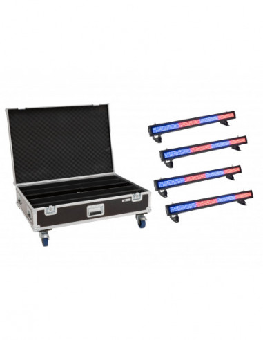 EUROLITE Set 4x LED IP T-PIX 8 QCL Bar + Case