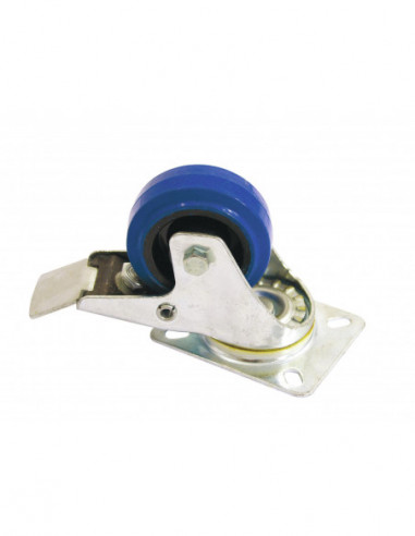 ROADINGER Swivel Castor 80mm blue with brake