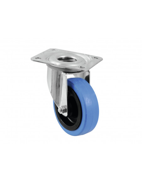 ROADINGER Swivel Castor 100mm BLUE WHEEL light blue