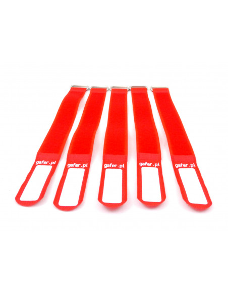 GAFER.PL Tie Straps 25x260mm 5 pieces red