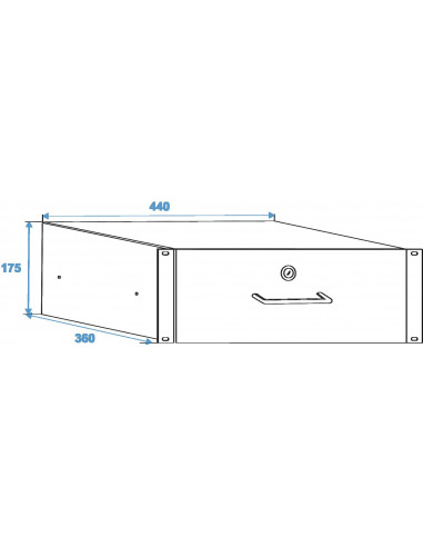 OMNITRONIC Rack Drawer with Lock 4U