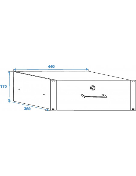 OMNITRONIC Rack Drawer with Lock 4U