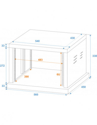 ROADINGER Steel Rack SR-19, 6U