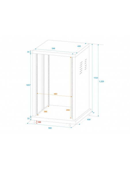 ROADINGER Steel Rack SR-19, 24U