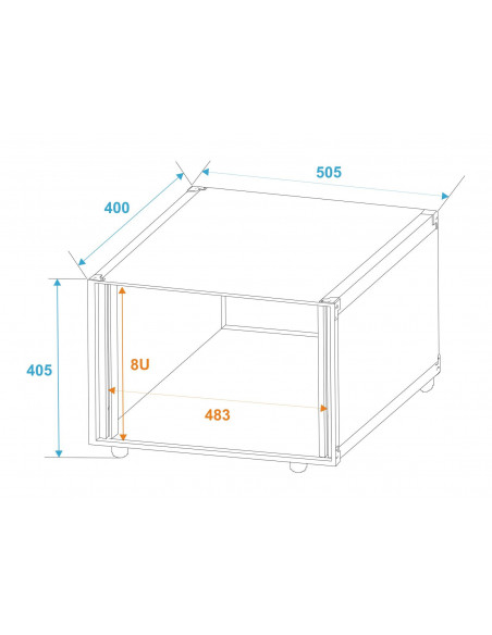ROADINGER Effect Rack Studio 8U