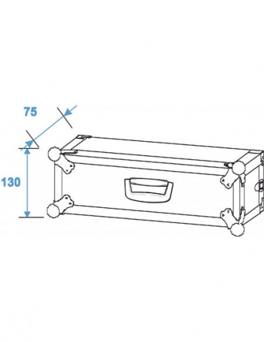 ROADINGER Effect Rack CO DD, 2U, 24cm...