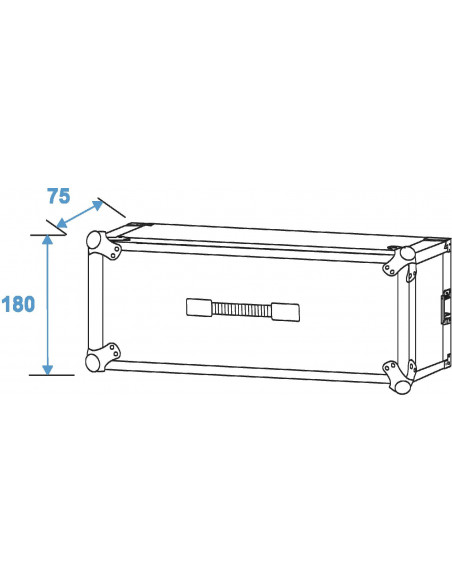 ROADINGER Effect Rack CO DD, 3U, 24cm deep, black