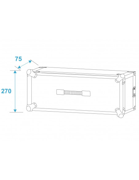 ROADINGER Effect Rack CO DD, 5U, 24cm deep, black