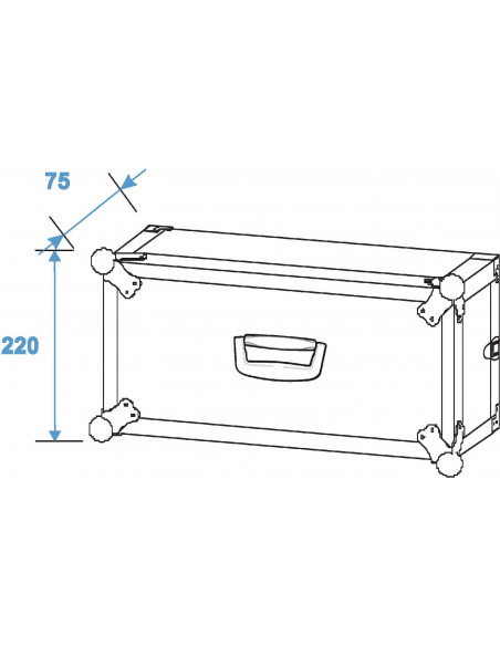 ROADINGER Effect Rack CO DD, 4U, 24cm deep, black