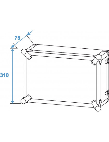 ROADINGER Effect Rack CO DD, 6U, 24cm deep, black