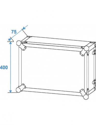 ROADINGER Effect Rack CO DD, 8U, 24cm...